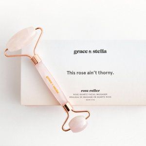 GRACE & STELLA ** Rose Quartz Derma Facial Roller